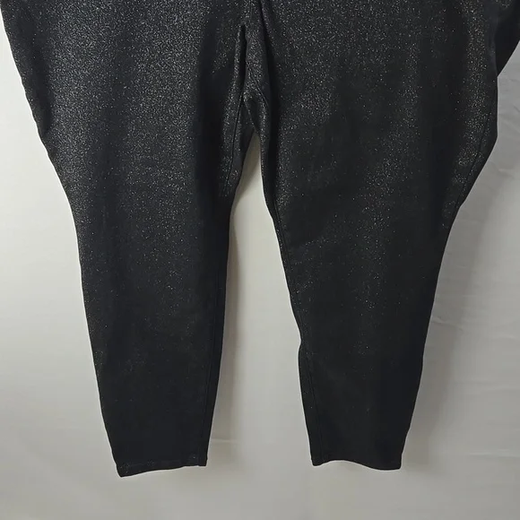 Lane Bryant Womens Glittery Black Pull On Pants Sz 26 NWT - Picture 3 of 9